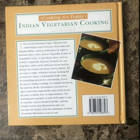 🔥 5/$50 INDIAN VEGETARIAN COOKING by Louisa Steel Hardcover Cookbook Recipes - Picture 2 of 5